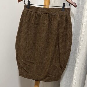 Ethos Brown Pencil Skirt for Women